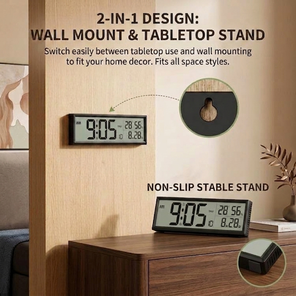 디지털 알람 시계, 온도, 습도, 날짜, 요일 표시,  - Office Tech Gadgets 리뷰 및 가격