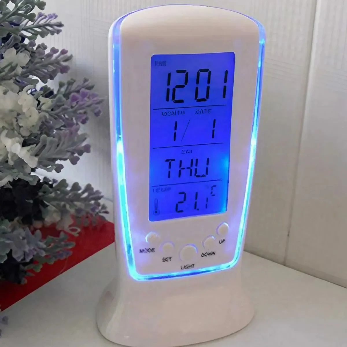 달력 시계 디지털 LED 시계 데스크탑 시계 머리맡 온 - Office Tech Gadgets 리뷰 및 가격