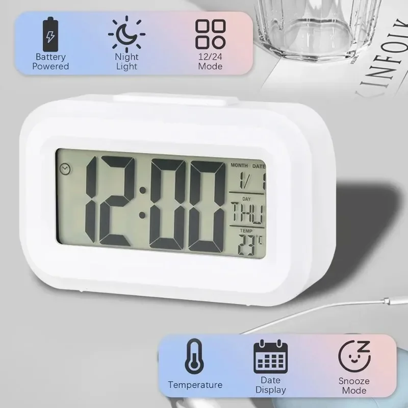 LED 디지털 알람 시계 백라이트 데이터 시간 달력 데 - Office Tech Gadgets 리뷰 및 가격
