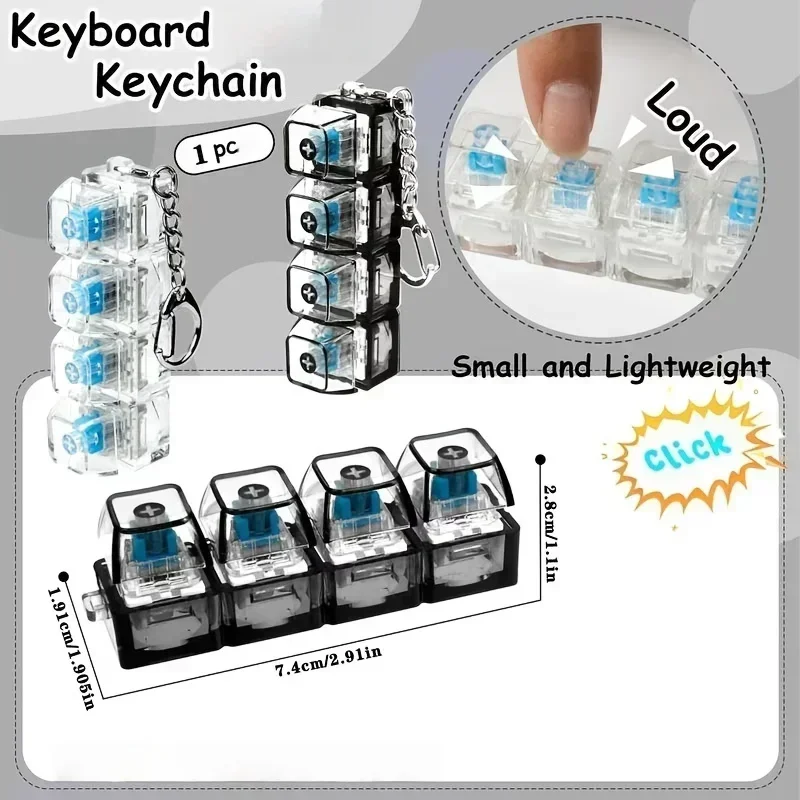 1pcs LED 키보드 키캡 스트레스 릴리프 키체인 4 - Office Tech Gadgets 리뷰 및 가격